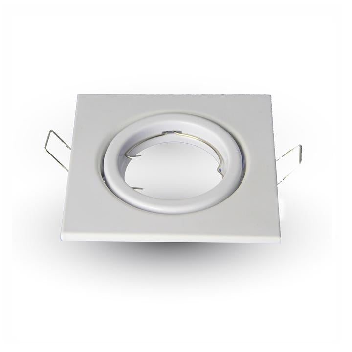 ADATTATORE PER FARETTI GU10 QUADRATO REGOLABILE BIANCO