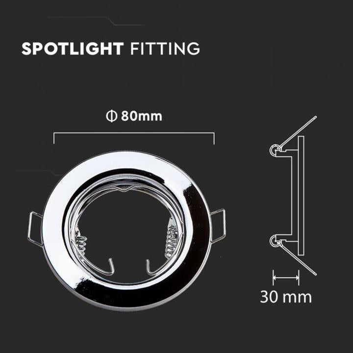 GU10 ROTONDO CORPO FARETTO CHROME 2 PZ/SCATOLA