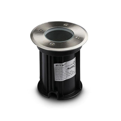PORTAFARETTO DA INTERRAMENTO CON CORPO IN ACCIAO GU10 NERO ROTONDO IP65