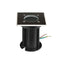 PORTAFARETTO DA INTERRAMENTO CON CORPO IN ACCIAO GU10 NERO QUADRATO IP65