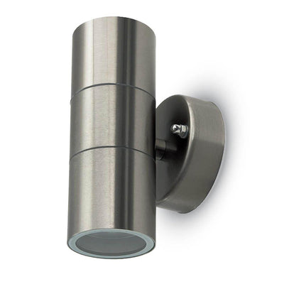 PORTAFARETTO DA MURO GU10 IN ACCIAIO CORPO A 2 USCITE IP44