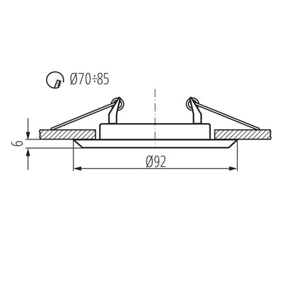 FARETTO DECORATIVO HORN CTC-3115-GM/N - KANLUX