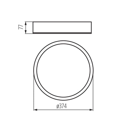 PLAFONIERA JASMIN 370-W/M - KANLUX