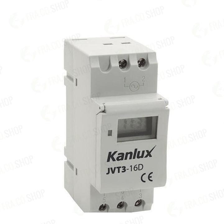 TEMPORIZZATORE ELETTRONICO PER GUIDE DIN (TH35) JVT3-16AS - KANLUX