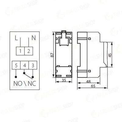 TEMPORIZZATORE ELETTRONICO PER GUIDE DIN (TH35) JVT3-16AS - KANLUX