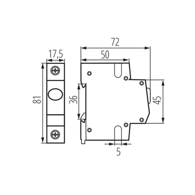 INDICATORE DI TENSIONE PER LA GUIDA DIN KLI-R - KANLUX