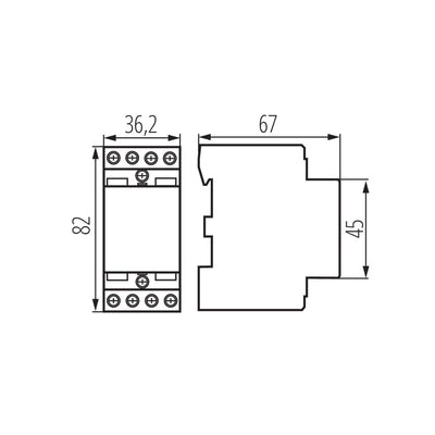 CONTATTORE MODULARE, ALIMENTAZIONE 230V AC KMC-25-31 - KANLUX