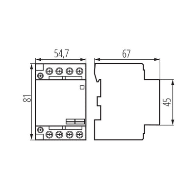 CONTATTORE MODULARE, ALIMENTAZIONE 230V AC KMC-63-40 - KANLUX