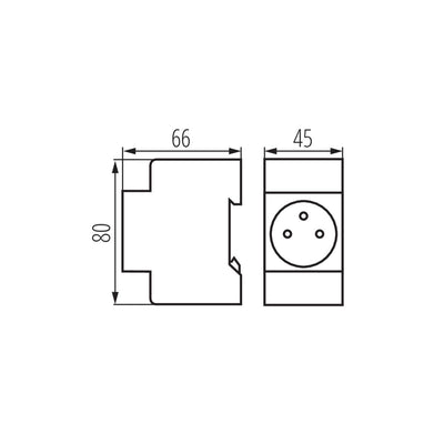 PRESA PER LA GUIDA DIN KMFS-16A - KANLUX