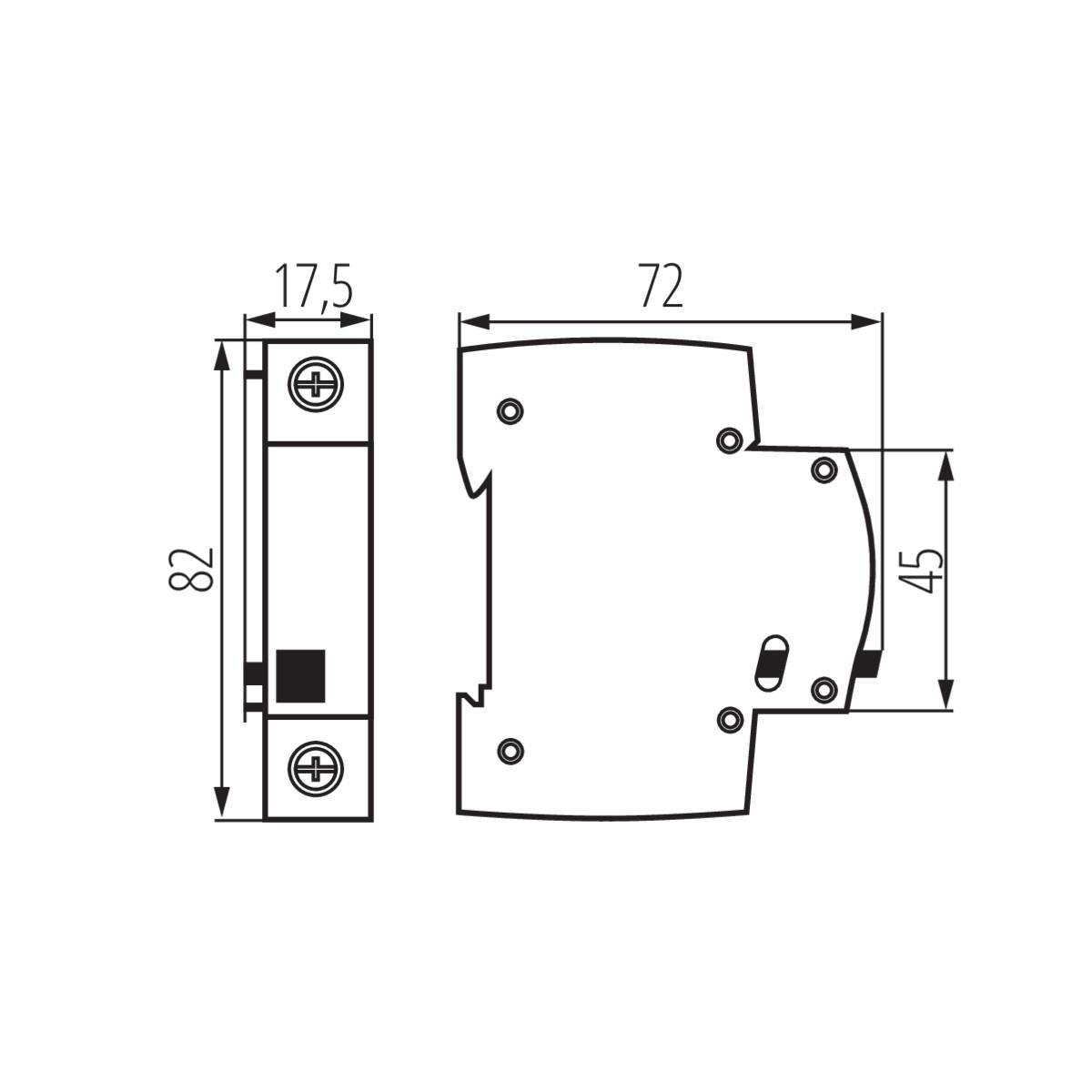 DISTANZIATORE A MODULO SINGOLO PER GUIDA DIN KSGP-1 - KANLUX