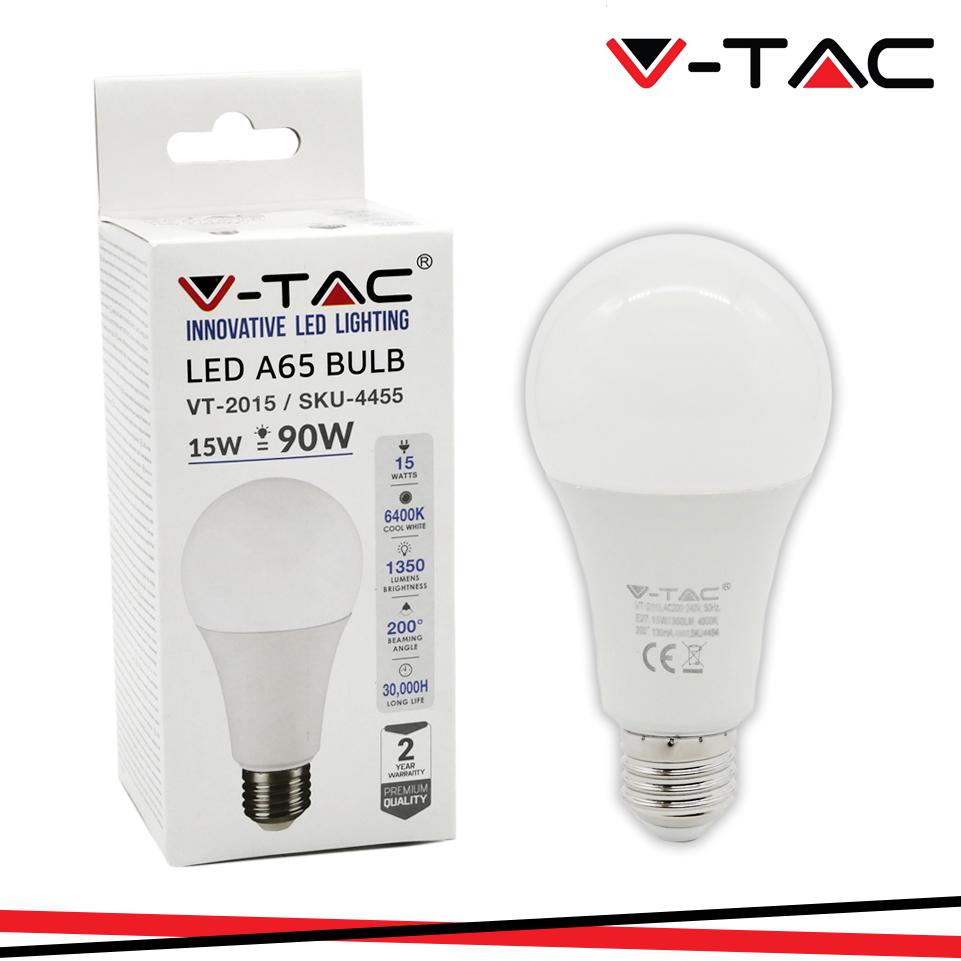 LAMPADINA LED 15W A65 E27 200 D TERMOPLASTICO BIANCO FREDDO DDO 6400K