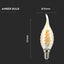 LAMPADINA LED - 4W FILAMENTO  E14 CANDELA FIAMMA AMBER BIANCO CALDO 2700K