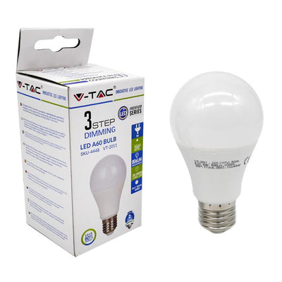 LAMPADINA LED 9W E27 A60 TERMOPLASTICOO 3 FASE DIMMING BIANCO NATURALE 4000K