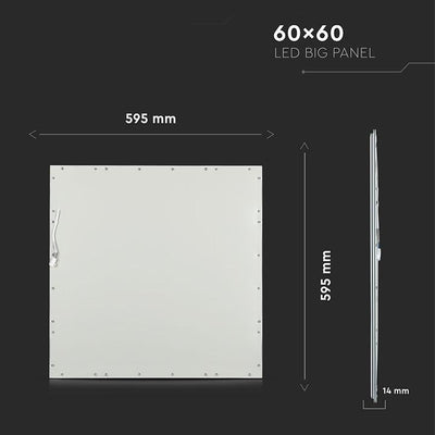 PANNELLO LED 45W 600 X 600 MM BIANCO CALDO UGR CON DRIVER 6PZ/SET 3000K