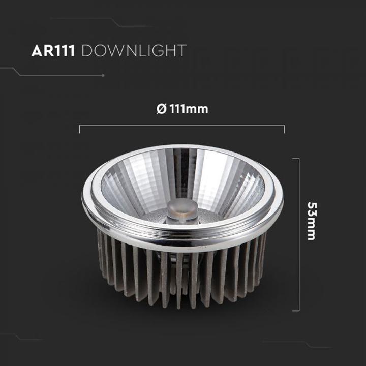 LAMPADINA LED FARETTO AR111 20W 12V  BIANCO FREDDO 6400K