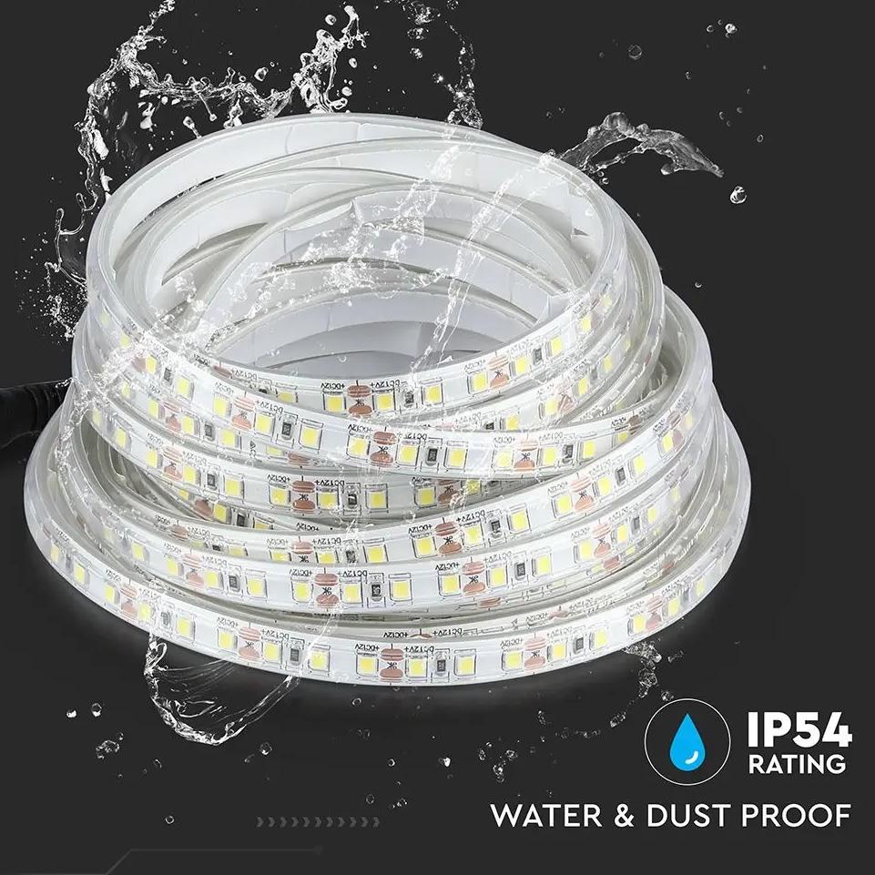 STRISCIA SMD3528 120 LED/M BIANCO CALDO IP65 5000K