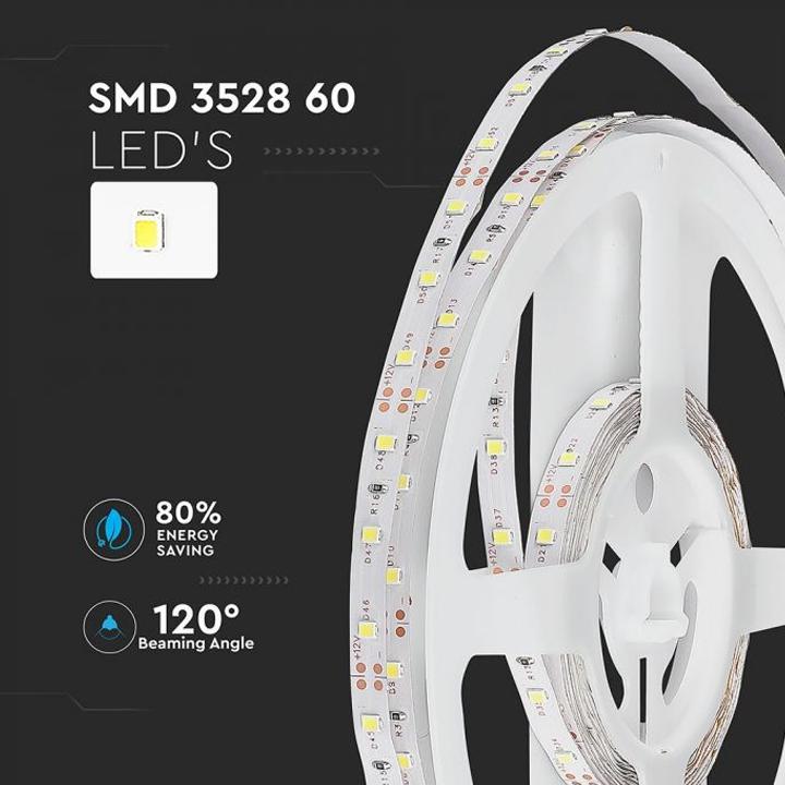 STRISCIA SMD3528 60 LED/M BIANCO NATURALE IP20 4000K