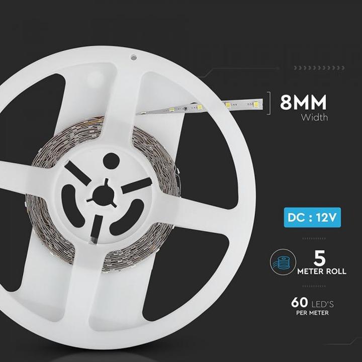STRISCIA SMD3528 60 LED/M BIANCO FREDDO IP20 6000K