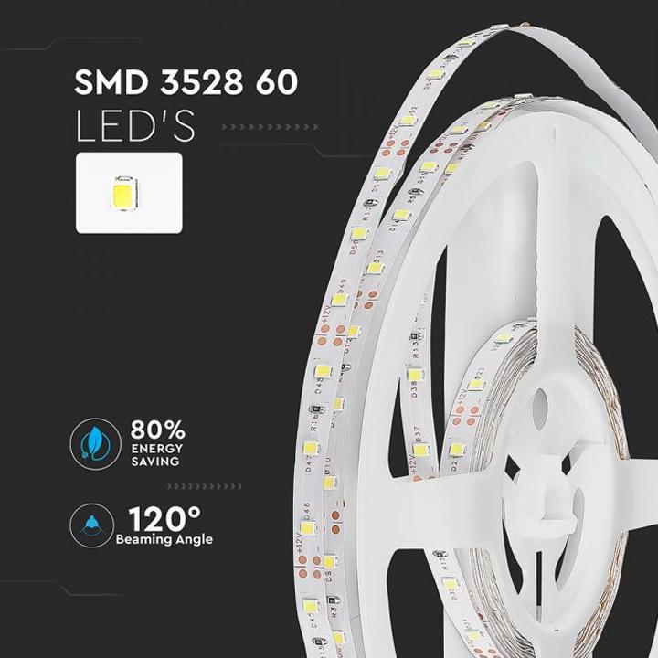 STRISCIA SMD3528 60 LED/M BIANCO FREDDO IP20 6000K