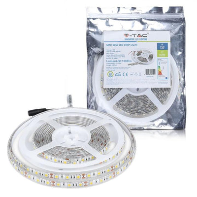 STRISCIA SMD5050 60 LED/M BIANCO CALDO IP65 3000K