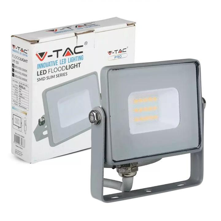 10W LED PROIETTORE SMD SAMSUNG CHIP CORPO GRIGGIO 4000K