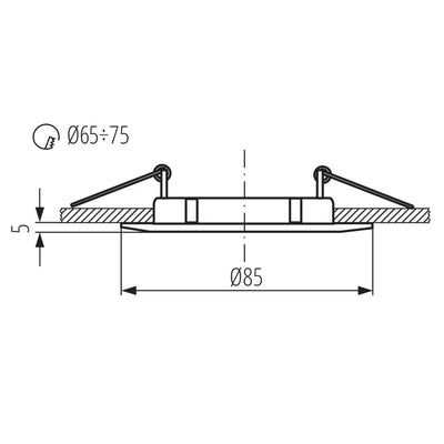 FARETTO DECORATIVO LUTO CTX-DS02B-W - KANLUX