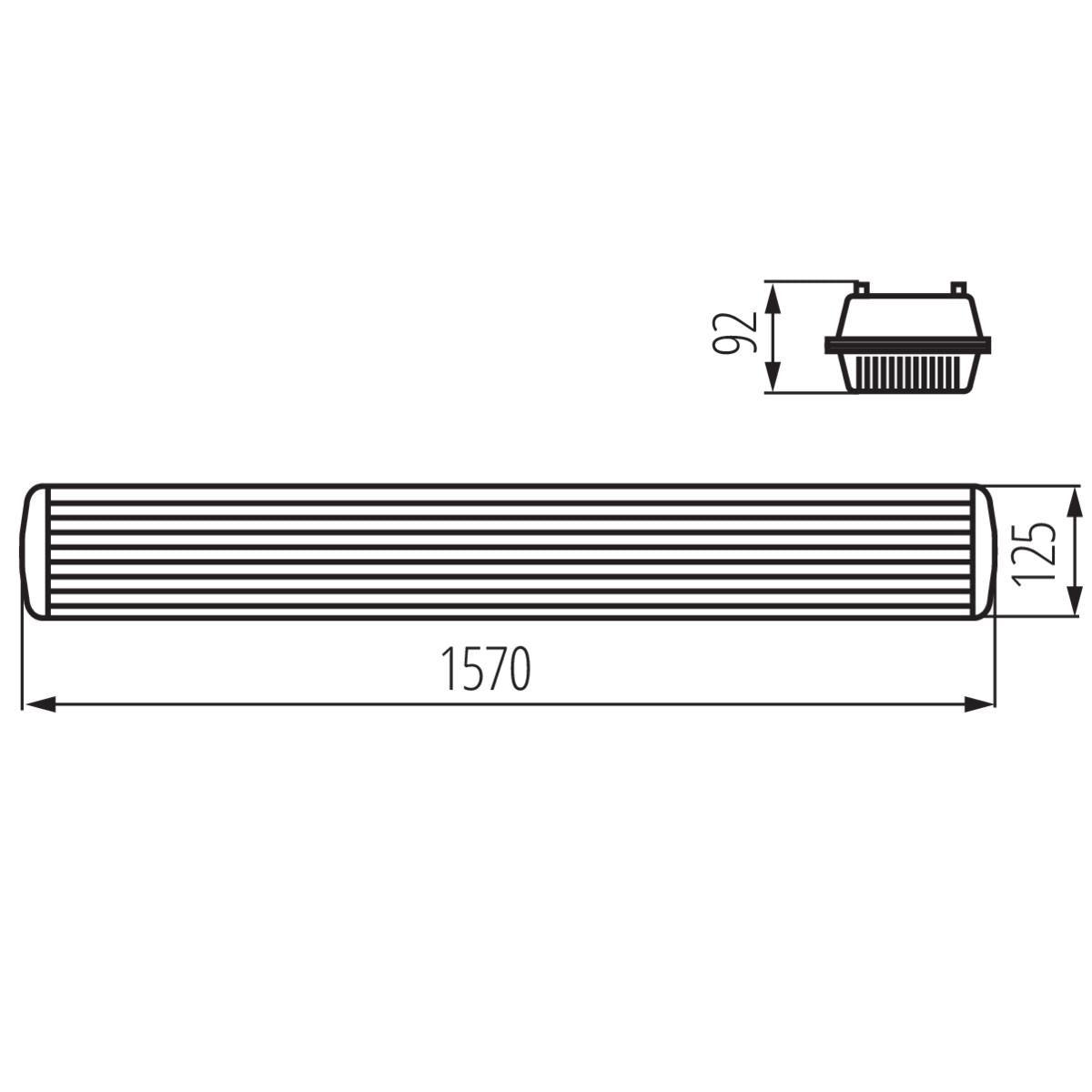 PLAFONIERA STAGNA PER TUBI LED MAH PLUS-258/4LED/PC - KANLUX