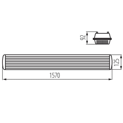 PLAFONIERA STAGNA PER TUBI LED MAH PLUS-258/4LED/PC - KANLUX