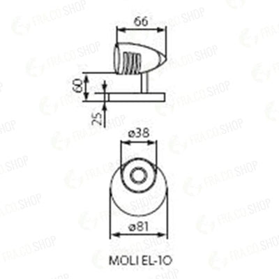 LAMPADA DA PARETE-SOFFITTO MOLI EL-1O - KANLUX