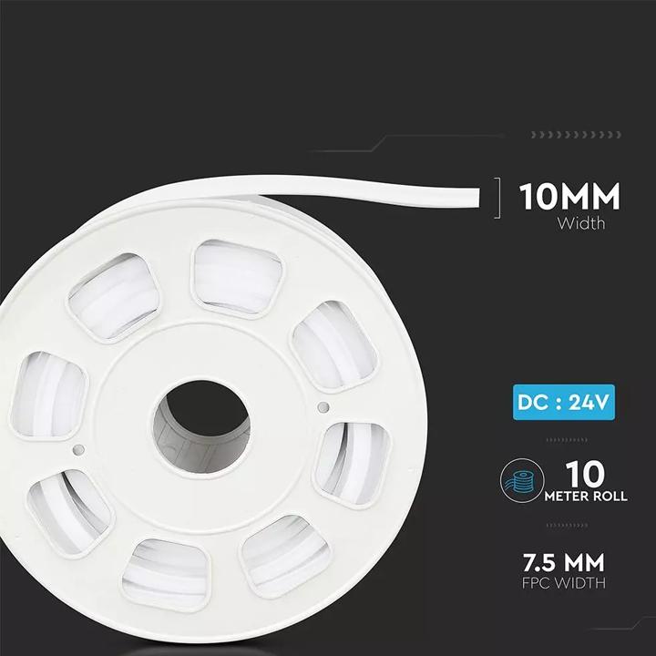 LED NEON FLEX 24V BIANCO NATURALE IP65 10M 4500K