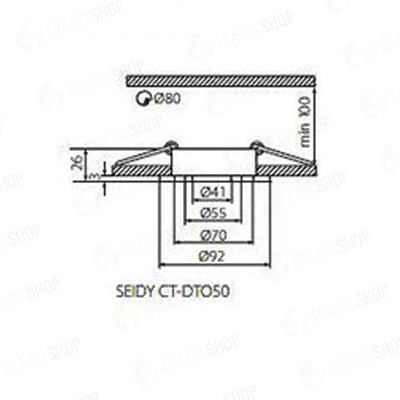 FARETTO DECORATIVO SEIDY CT-DTO50-B - KANLUX