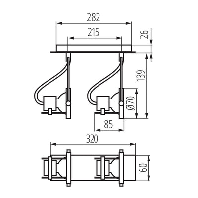 LAMPADA DA PARETE-SOFFITTO SONDA EL-2J - KANLUX