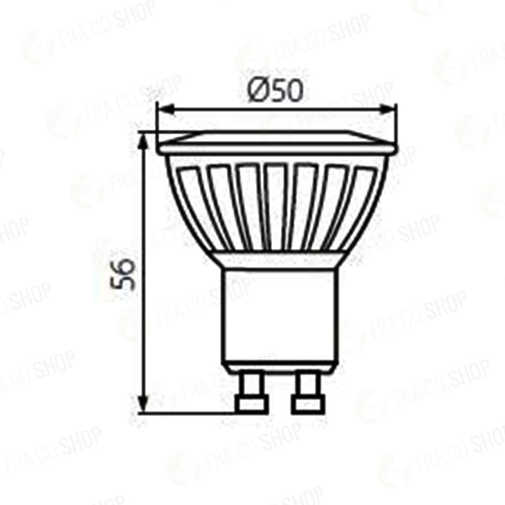 LAMPADINA A LED 7W GU10 6000K   FASCIO DI LUCE 110 GRADI
