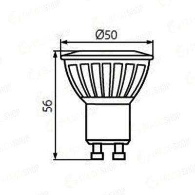 LAMPADINA A LED 7W GU10 6000K   FASCIO DI LUCE 110 GRADI