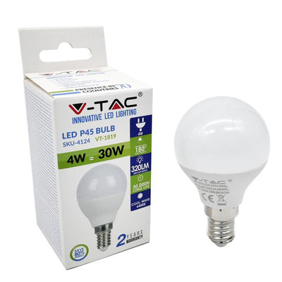 LAMPADINA LED 4W E14 P45 BIANCO CALDO 3000K