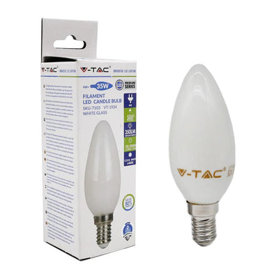 LAMPADINA LED - 4W FILAMENT  E14 BIANCA CANDELA BIANCO 6400K
