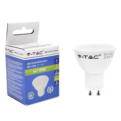 LAMPADINA LED FARETTO - 3W GU10 BIANCO PLASTICA BIANCO 110   6500K