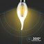 LAMPADINA LED - 4W FILAMENTO  E14 CANDELA FIAMMA AMBER BIANCO CALDO 2200K