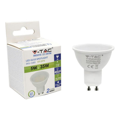 LAMPADINA LED FARETTO 5W GU10 SMD PLASTICA BIANCA BIANCO 6000K