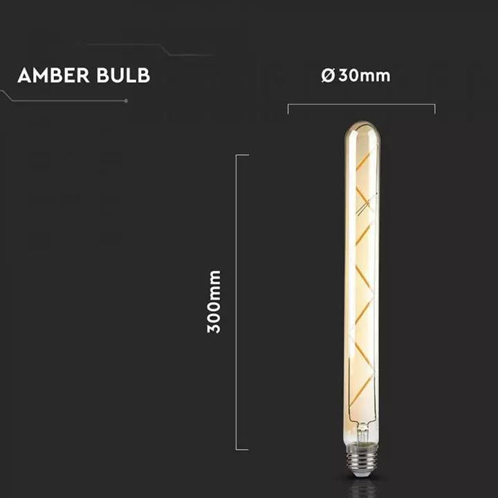 LAMPADINA LED - 7W T30 E27 FILAMENTO AMBER BIANCO CALDO 2200K