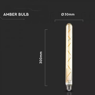 LAMPADINA LED - 7W T30 E27 FILAMENTO AMBER BIANCO CALDO 2200K