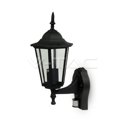 LAMPADA GIARDINO DA PARETE SENSOR E27 NERO