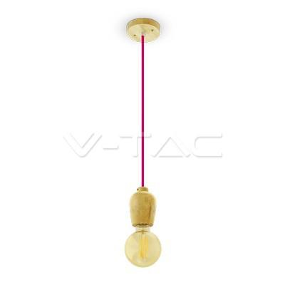 LAMPADARIO CON PORTALAMPADA CAVO ROSSO
