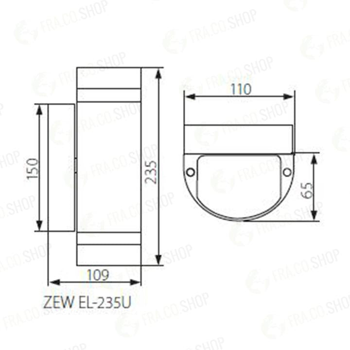 APPARECCHIO DI ILLUMINAZIONE PER FACCIATE ZEW EL-235J-B - KANLUX