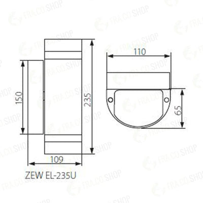 APPARECCHIO DI ILLUMINAZIONE PER FACCIATE ZEW EL-235J-B - KANLUX