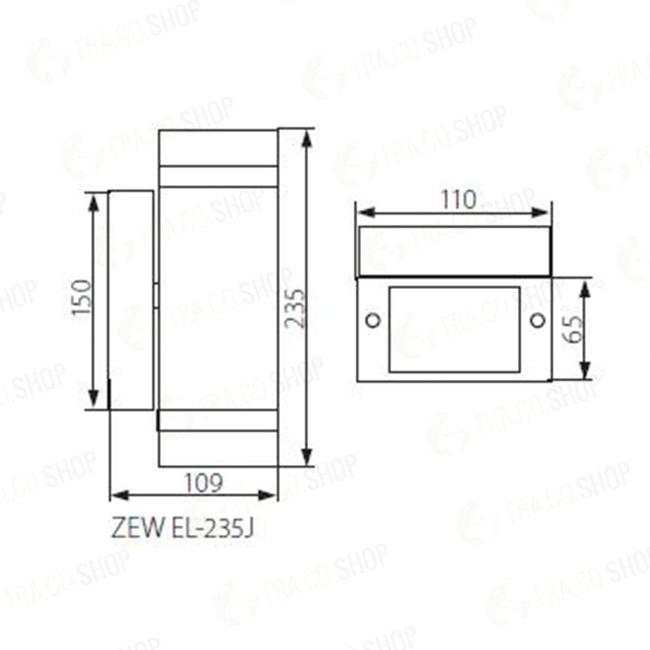 APPARECCHIO DI ILLUMINAZIONE PER FACCIATE ZEW EL-235J-GR - KANLUX