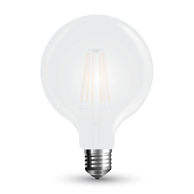 LAMPADINA LED 7W E27 G125 FILAMENTO OPACO BIANCO CALDO 2700K
