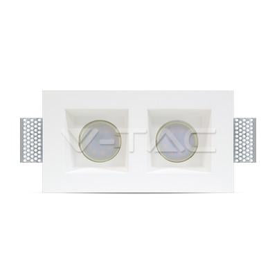 GU10 CORPO QUADRATO GESSO BIANCO 2 PZ,