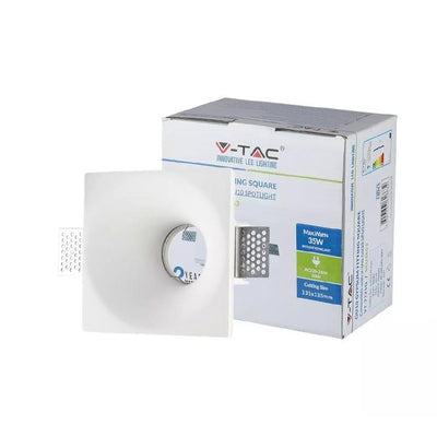 GU10 CORPO QUADRATO GESSO BIANCO 132 X 132 MM