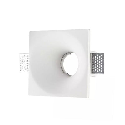 GU10 CORPO QUADRATO GESSO BIANCO 132 X 132 MM